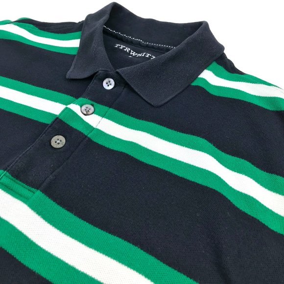 Charles Tyrwhitt Black Striped Polo Shirt Sz Large - Picture 3 of 8